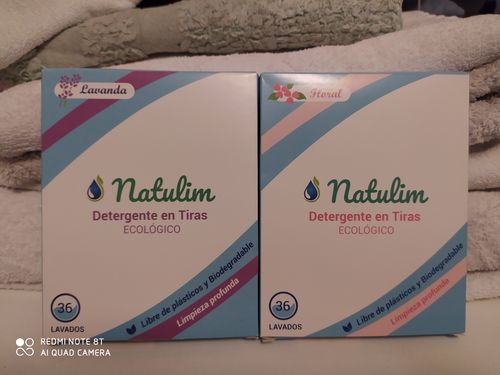Customer photo review of Eco-Tiras de Detergente 40 lavados Natulim