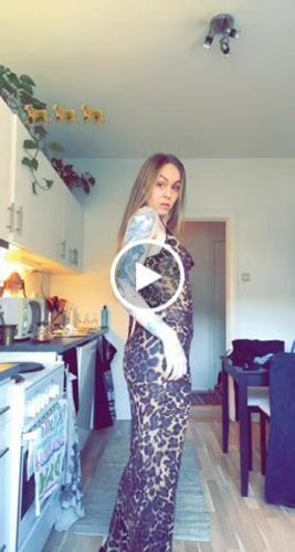 Customer video review of Leopard Print Floor Length Maxi Dress