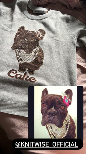 Customer photo review of Portrait Only Pet Custom Sweater