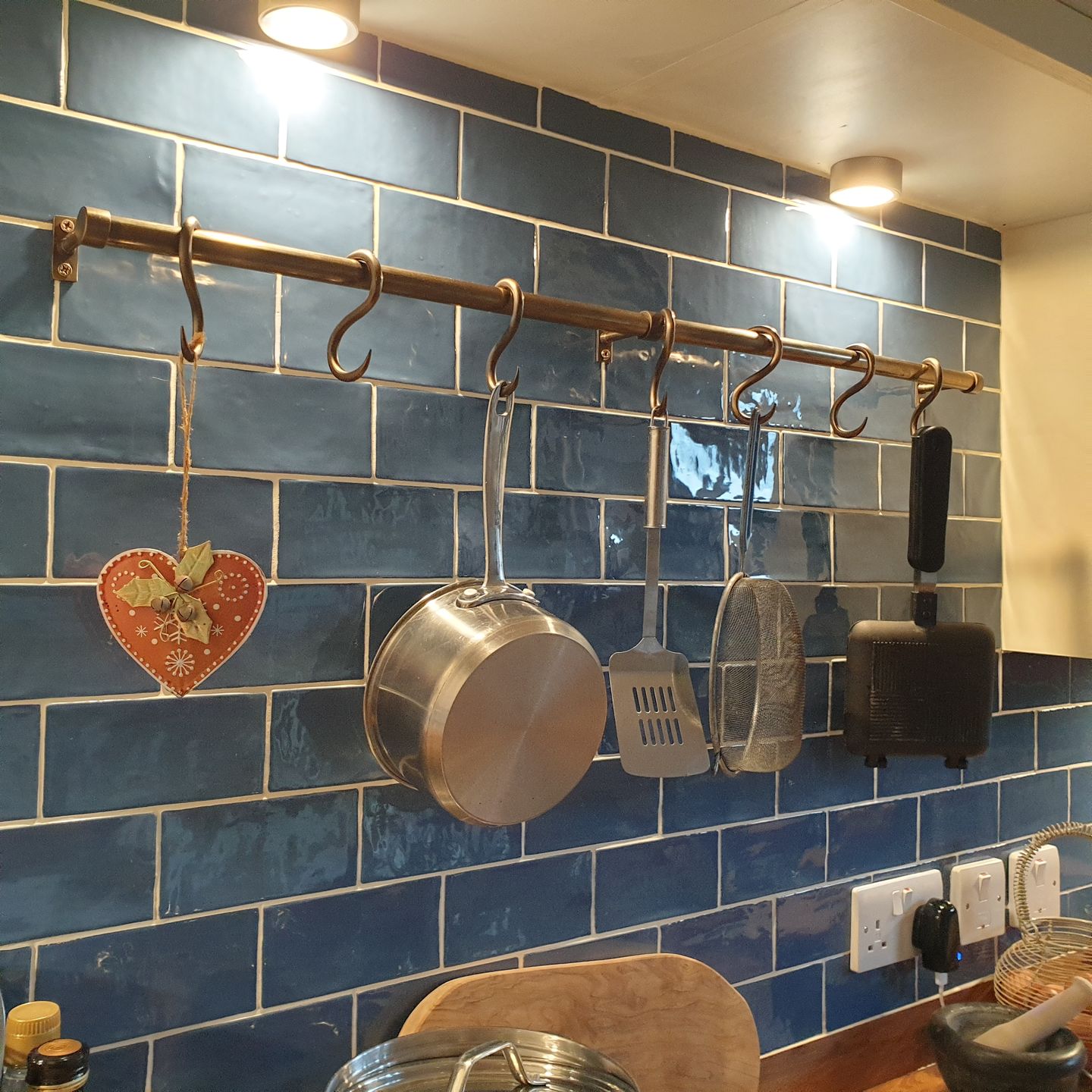 Customer photo review of Aged Brass Hanging Rail