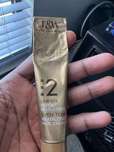 Customer photo review of Fair And White 2: Gold Revitalizing Fade Cream 50ml / 1.7fl.oz