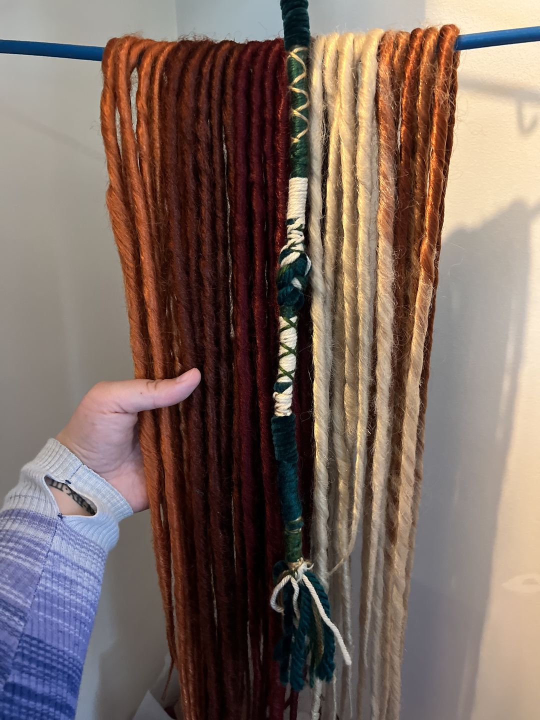 Customer photo review of Dark Red  - (1 pack of 5 Dreads)