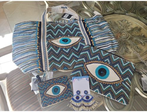 Customer photo review of Grecian Nights Evil Eye Tote