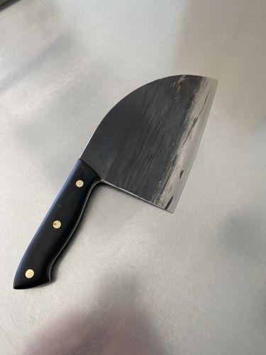 Customer photo review of Handgeschmiedetes Kochmesser - Serbian Style Black