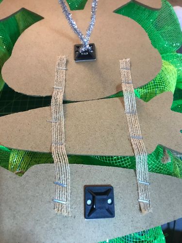 Customer photo review of Mounting Squares Bag of 100 - DECOE-002, attach a wreath sign, sign attachment