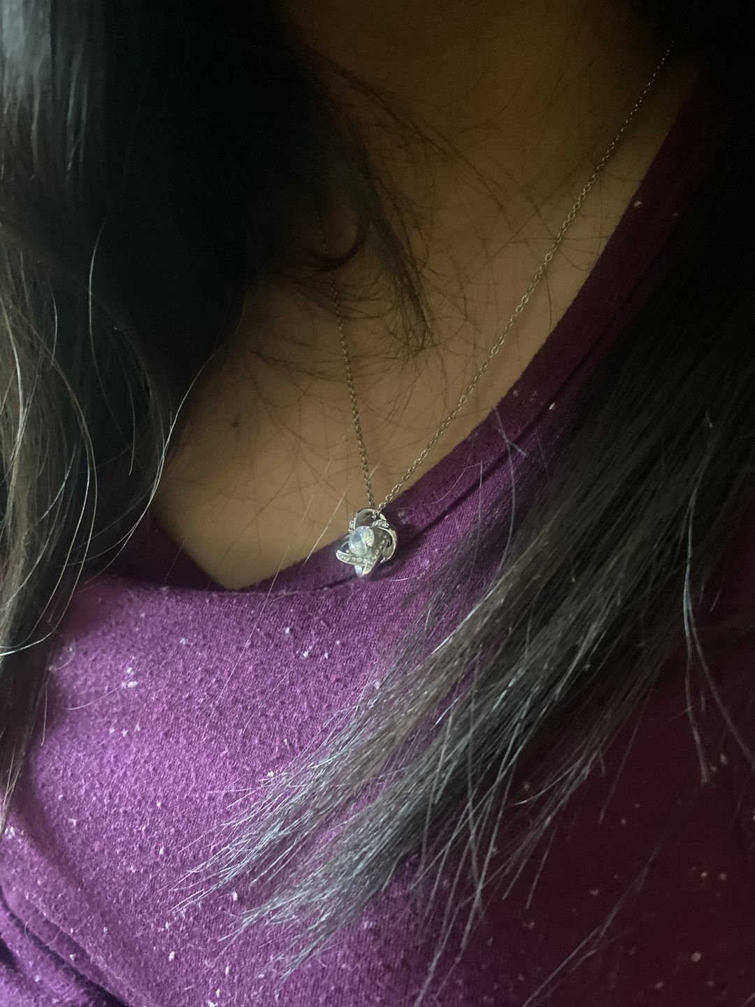 Customer photo review of To My Daughter - Never Fear - Love Knot Necklace