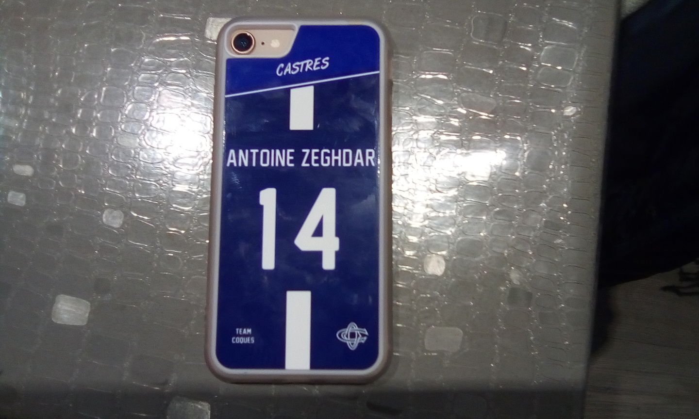 Customer photo review of Coque rugby CASTRES personnalisable - TEAMCOQUES