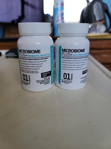 Customer photo review of Probiotic Prebiotic for Heart Health & Bloating | Microbiome Plus+