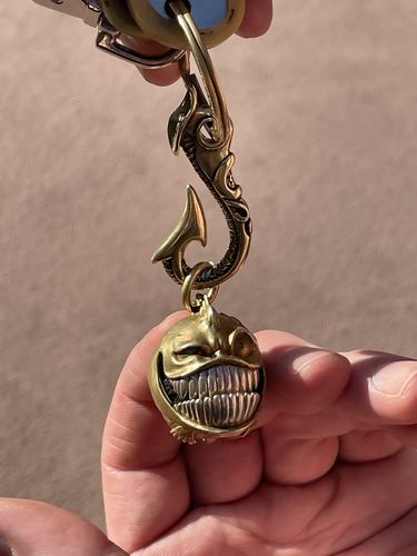 Customer photo review of Angry Piranha Bell | Brass & 925 Silver