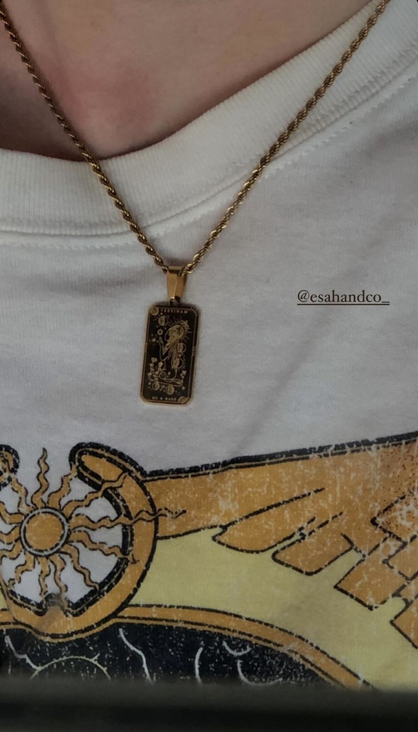 Customer photo review of MANIFEST Affirmation Pendant Necklace