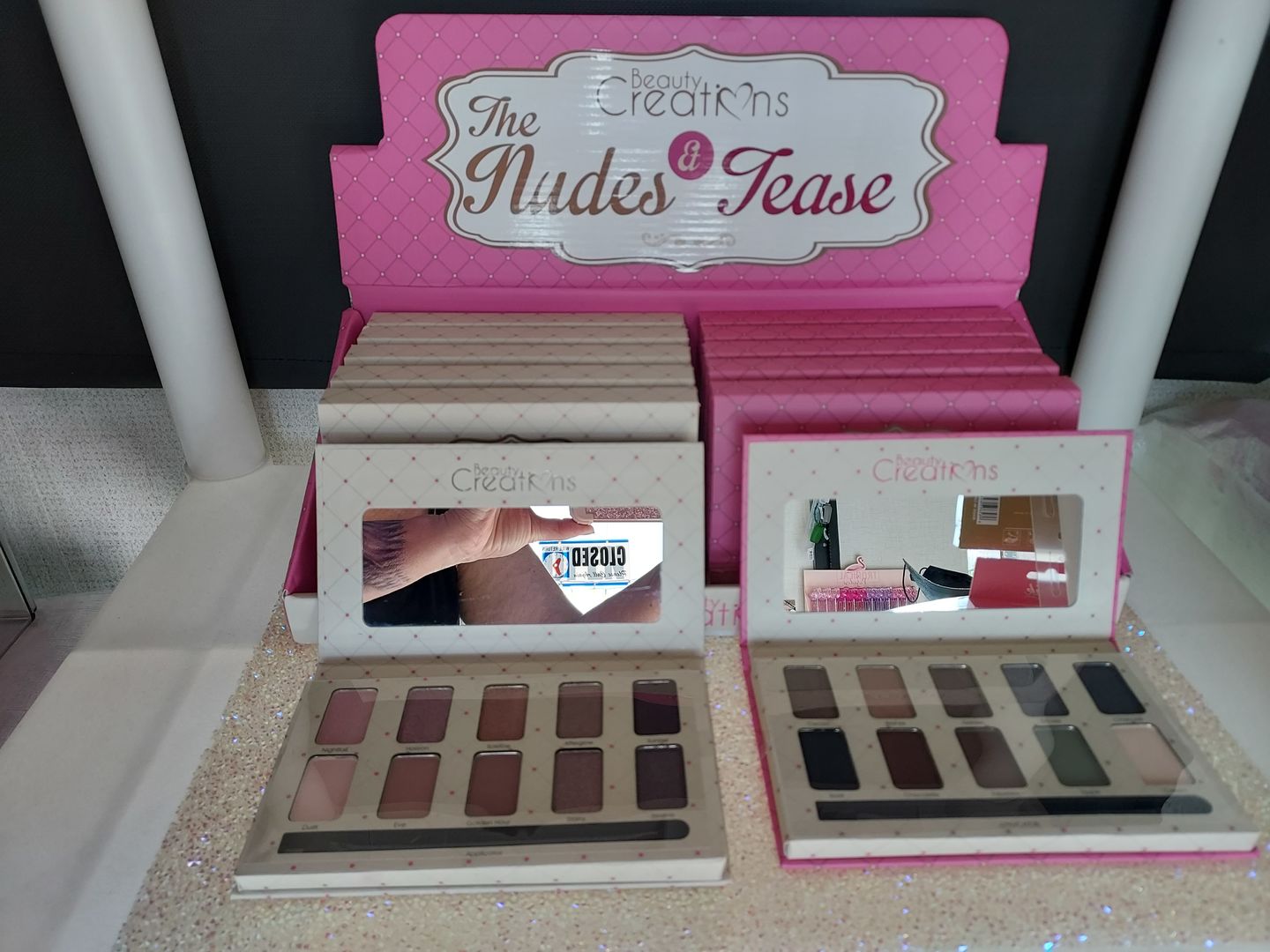 Customer photo review of Beauty Creations The Nudes & Tease Palette - Wholesale Display 12 Units (E10)