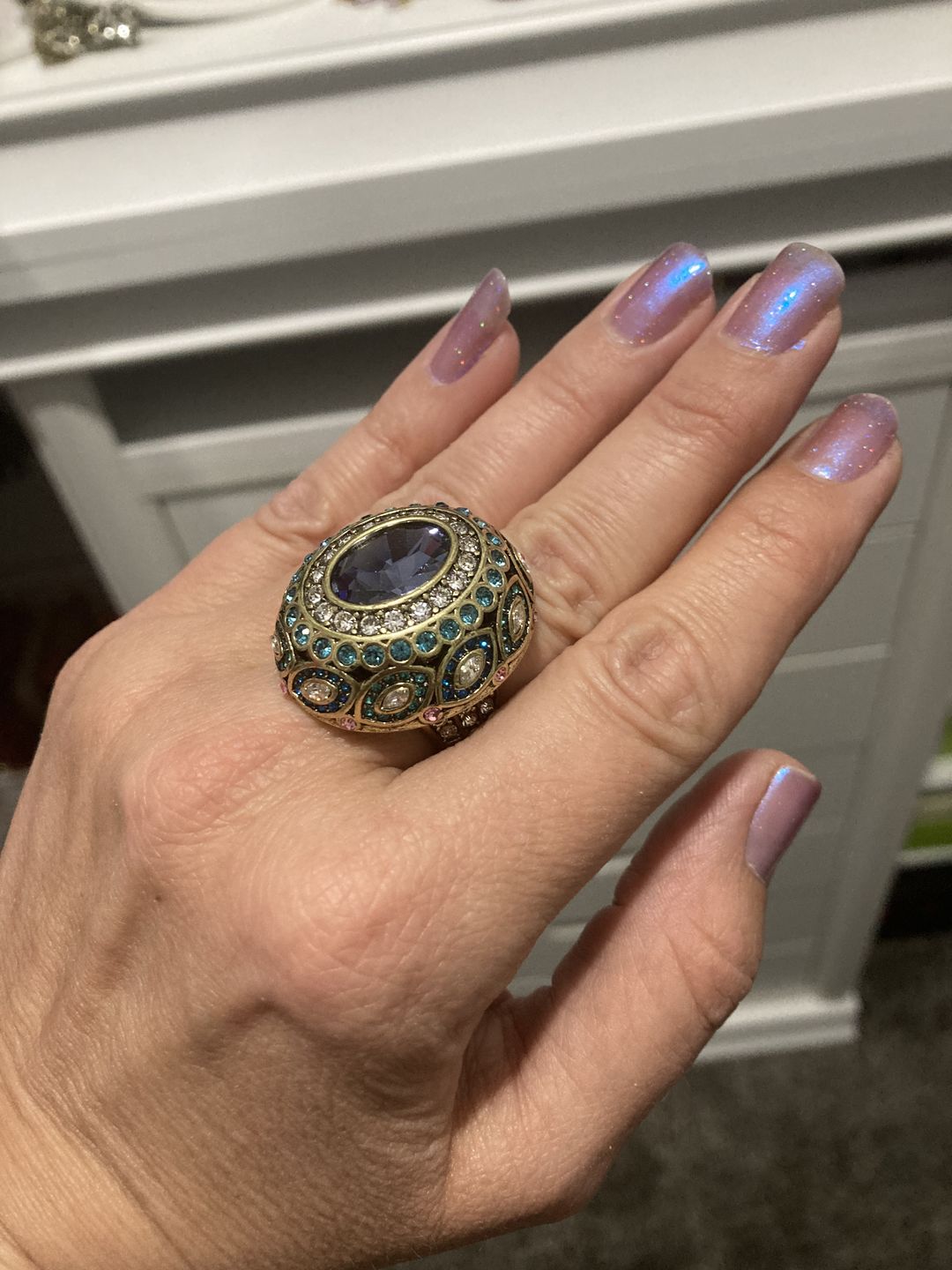 Customer photo review of Heidi Daus® "Enchante" Crystal Magnetic Interchangeable Ring
