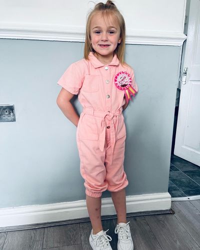Customer photo review of Penelope Denim Playsuit -Pink (MRK X)
