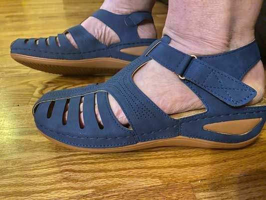 Customer photo review of Sandales de Marche Orthopédiques de Maintien du Pied - Travail Casual