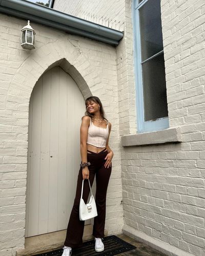 Customer photo review of IcyAir™ Square Neck Curved Hem Square Neck Corset Tank