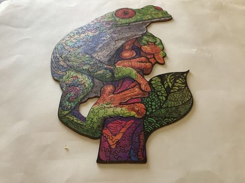 Customer photo review of Tree Frog Wooden Jigsaw Puzzle