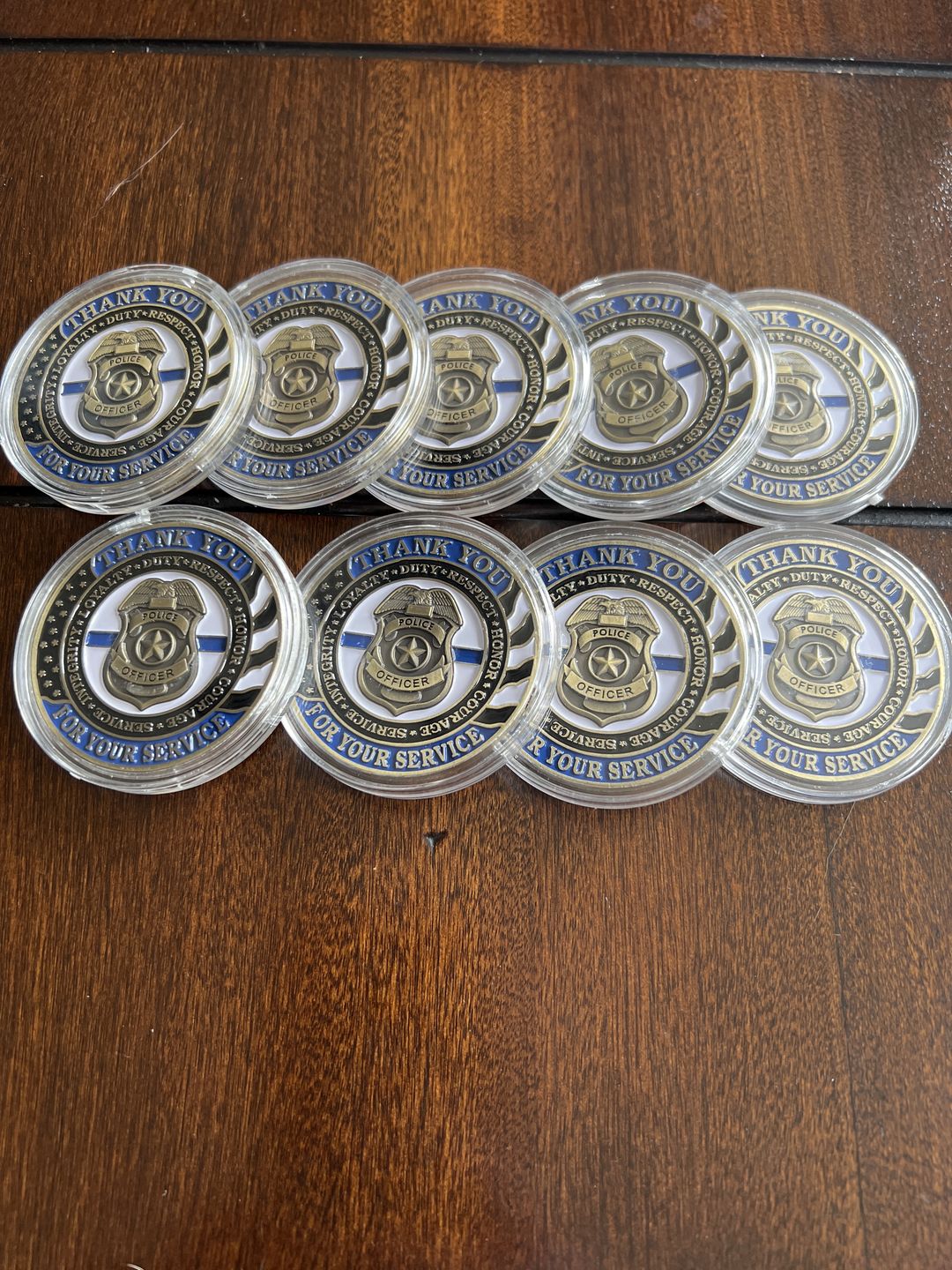 Customer photo review of Police Thank You For Your Service Coin Bundle (5pcs)