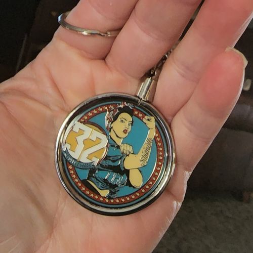 Customer photo review of 1 to 50 Year Rosie Recovery Strength AA/NA Medallions - Tri-Plate Chips/Coins