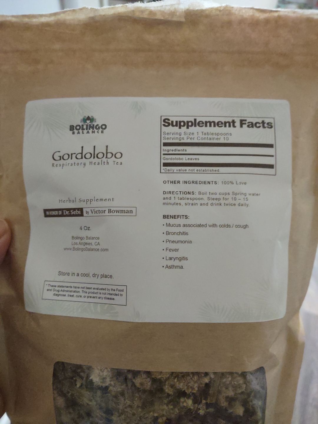 Customer photo review of Gordolobo