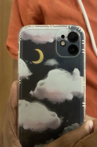 Customer photo review of Pastel Cloud and Moon iPhone Case