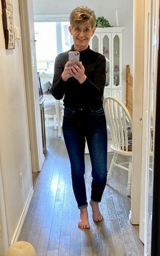 Customer photo review of Silver Infinite Skinny Jean 27" (Dark Indigo)