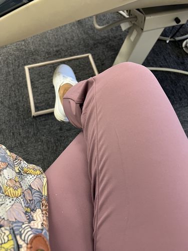 Customer photo review of Warmup Joggers - Muted Plum | MT LUXE