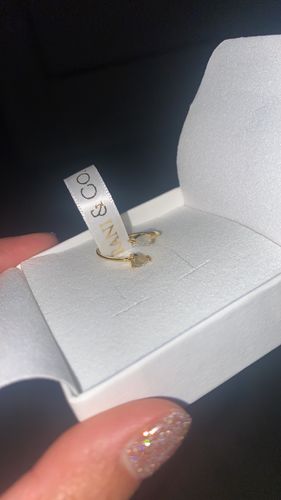 Customer photo review of Labradorite Teardrop Ring (Gold)