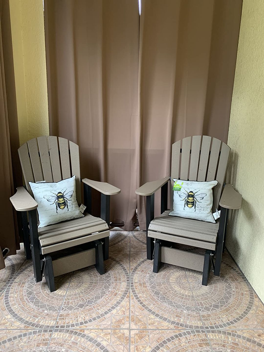 Customer photo review of Top & Bottom Grommet Windproof Outdoor Curtains for Patio 1 Panel