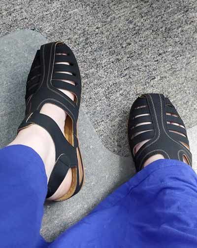Customer photo review of Sandales de Marche Orthopédiques de Maintien du Pied - Travail Casual
