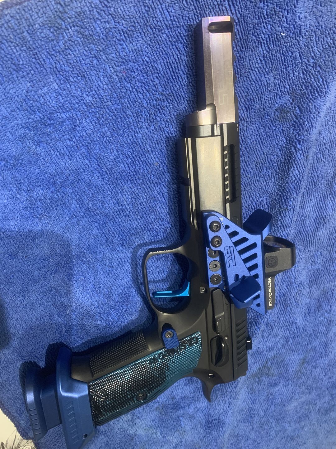 Customer photo review of CZ Shadow 2 Magwell | Brass