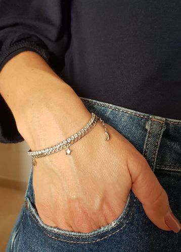 Customer photo review of Bracciale donna tennis doppia catenina dei desideri - Brosway