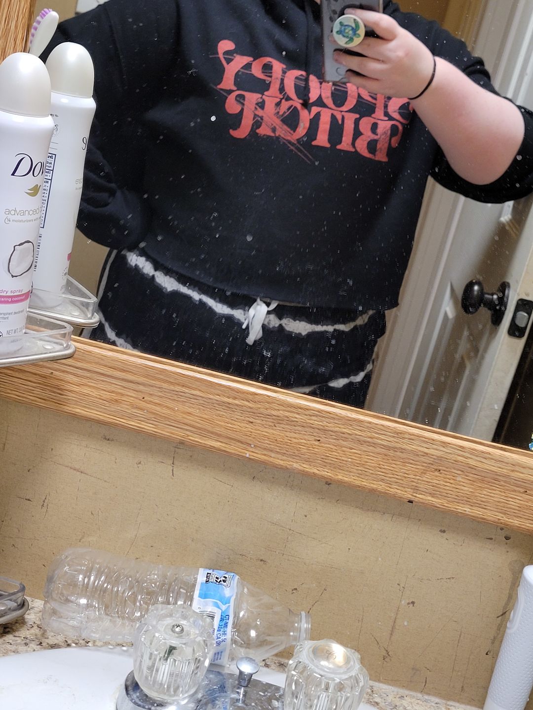 Customer photo review of Spoopy Bitch Cropped Sweatshirt