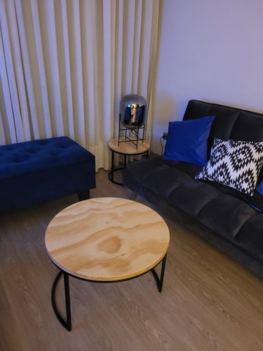Customer photo review of Mesa de centro circular nido MIMA Negro