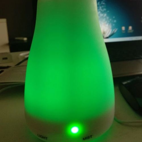 Customer photo review of Cool Mist Humidifier Aromatherapy Essential Oil Diffuser with 7 Color Lights Ideal for Babies and Kids