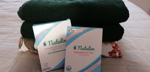 Customer photo review of Eco-Tiras de Detergente 40 lavados Natulim