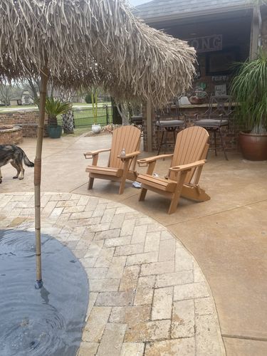 Customer photo review of DuraWeather Poly® King Size Folding Adirondack Chair with Built-in Cup Holders (24+ Color Options!)