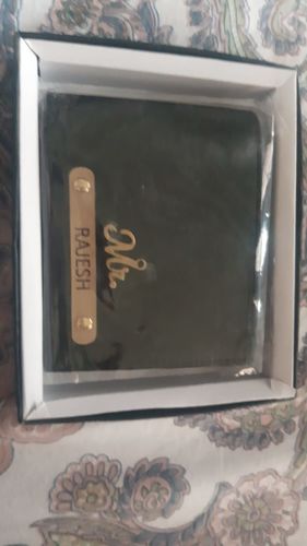 Customer photo review of Premium Quality Men's Wallet With Name & Charm