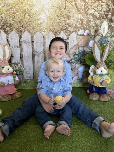 Customer photo review of Kate Easter/spring Garden Cherry Blossom Backdrop Designed By JS Photography