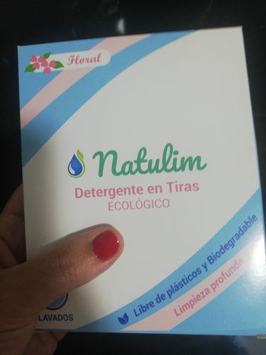 Customer photo review of Eco-Tiras de Detergente 40 lavados Natulim