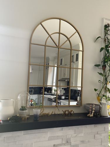Customer photo review of Gold Arch Mirror (28" x 41.5")