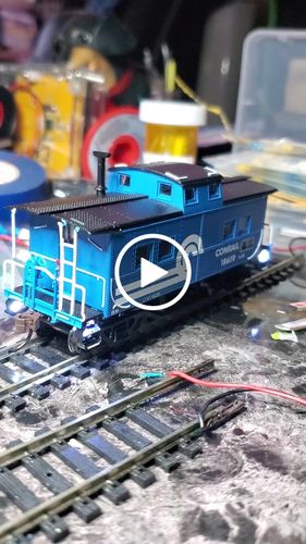Customer video review of Conrail #18619 - Blue - NE Steel Caboose  - HO Scale