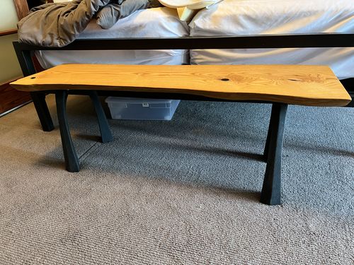 Customer photo review of Metal Bench Legs - 116 Nura - W11.81" x H16" - Set of 2 pcs