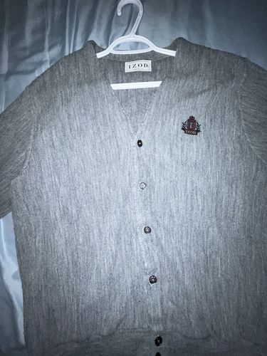 Customer photo review of Vintage Izod Knit Cardigan Sweater Size Large