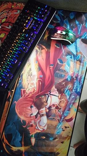 Customer photo review of Extended Small Custom Mousepad