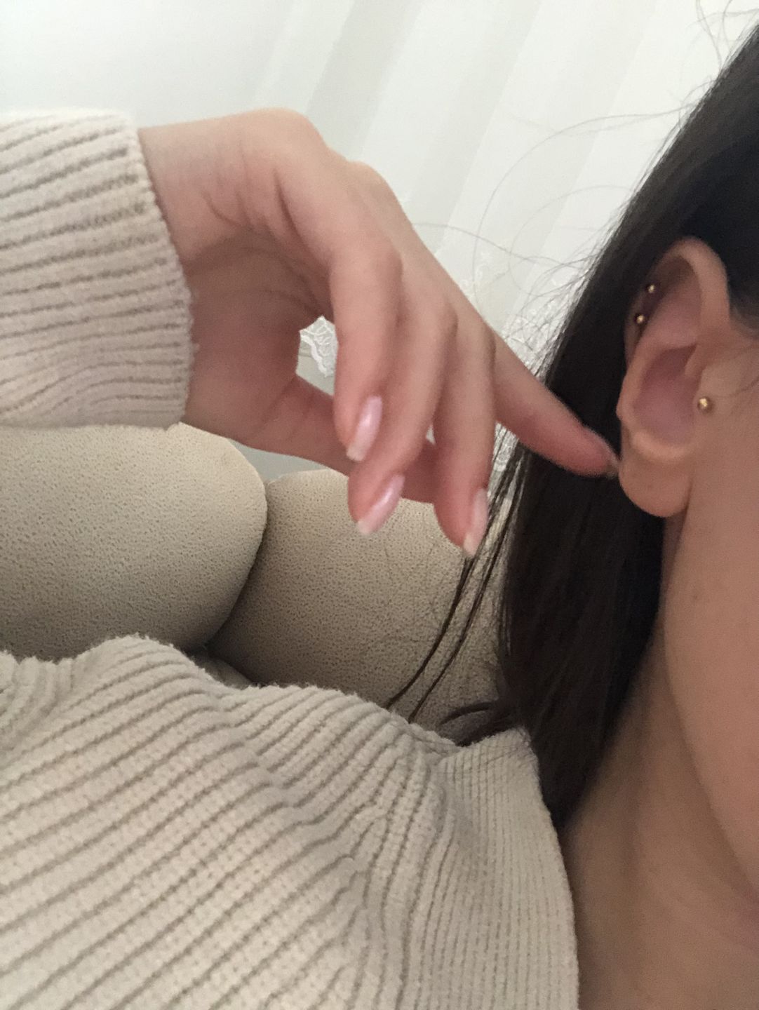 Customer photo review of Simple Dot Piercing | Titan