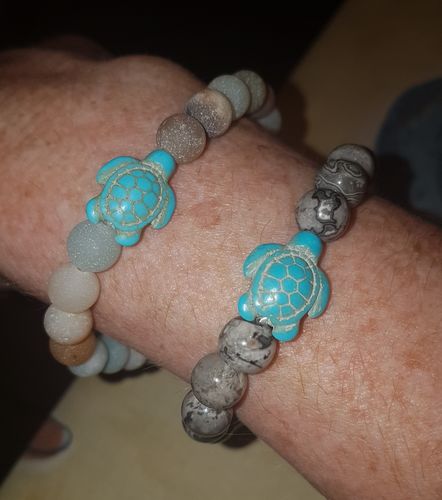 Customer photo review of "Turtle" tracking bracelet