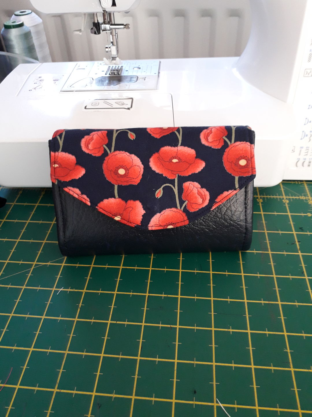 Customer photo review of Poppies Rose & Hubble Cotton Poplin Fabric
