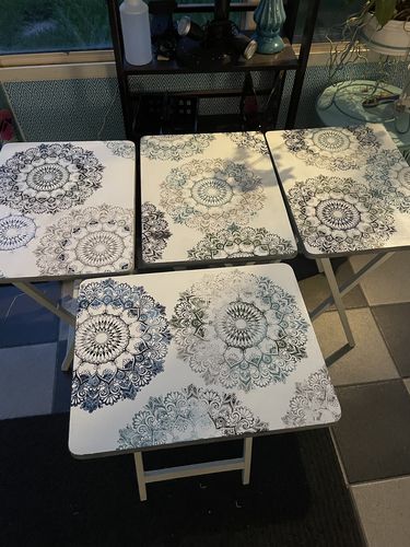 Customer photo review of Mandala - Mesh Stencil 12x12