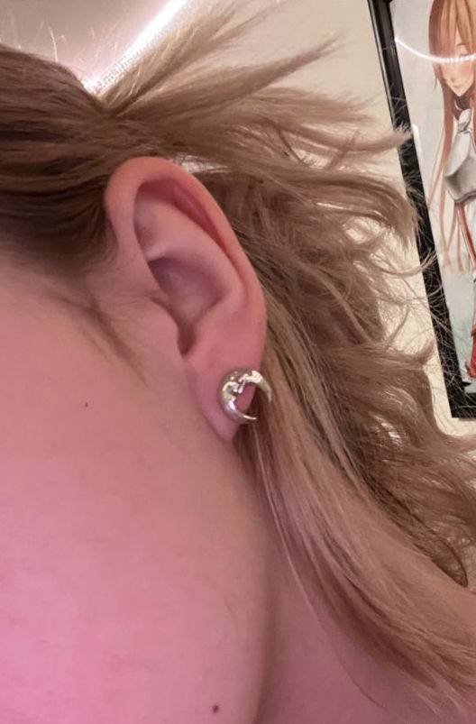 Customer photo review of 'LUNA' LUNATIC LUNAR EARRING