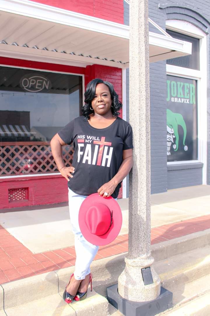 Customer photo review of His Will My Faith T-Shirt - Women's - Black